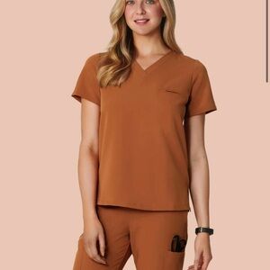 Women's Pecan V-Neck Scrub M set 3 items